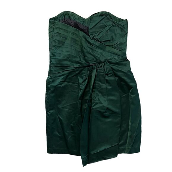Vera Wang Lavender Label Forest Green Sweet Heart Neckline Mini Bodycon Dress Si - Picture 2 of 7